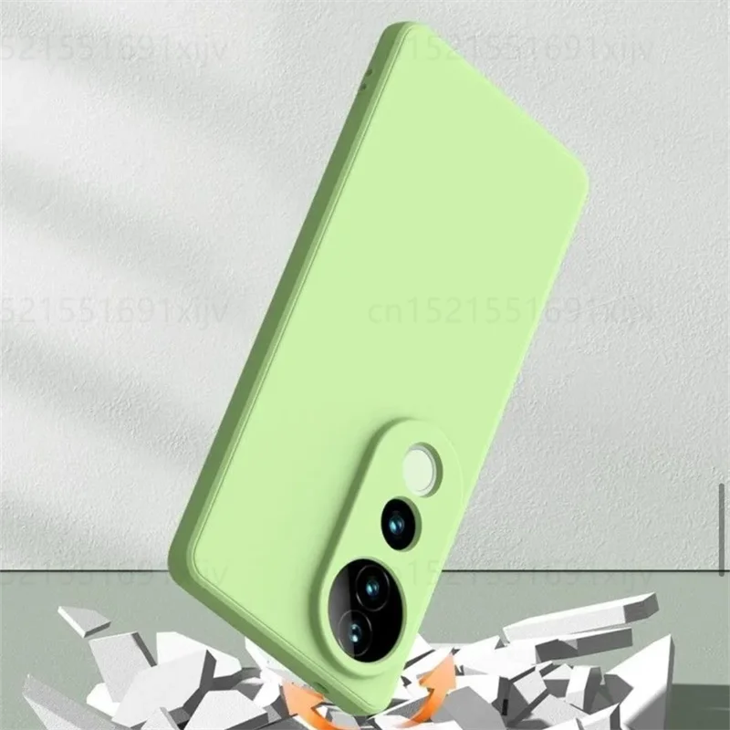 حالة سيليكون السائل للهاتف الذكي ، حالة تبو لينة ، حالة فاخرة لفيفو v40 #4