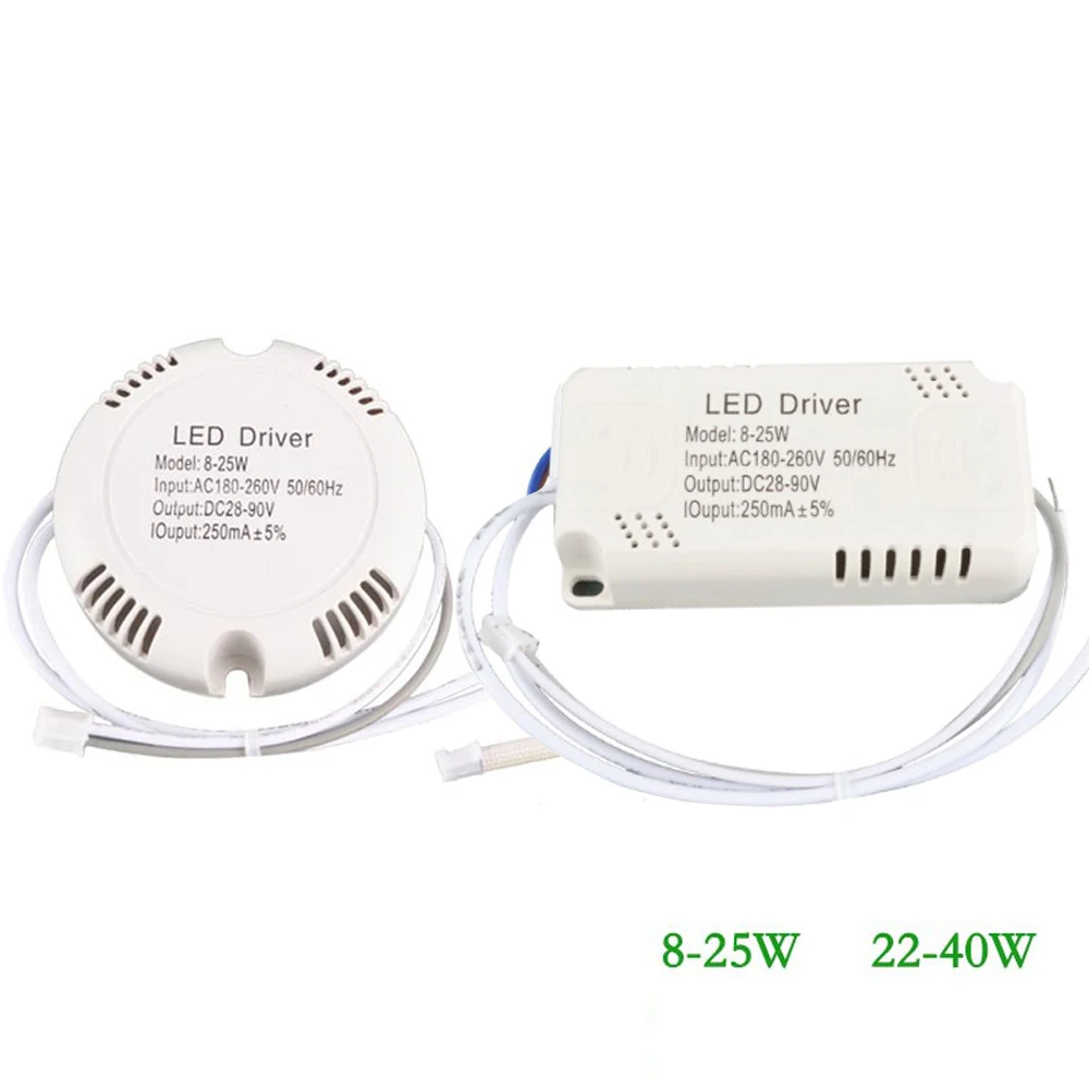 

25W 40W LED Driver Ceiling Driver 220V Round/Square Driver Lighting Transform Unisolated Power Supply for LED Downlights Lights