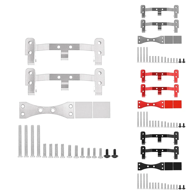 Base de montaje de varilla de enlace de Metal y eje hacia arriba, montaje de soporte de Servo para WPL C14 C24 C34 C44 C54 1/16 RC Car Upgrade Parts