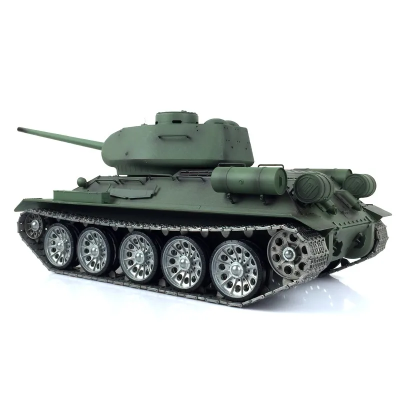 Henglong 1/16 7.0 RTR RC Tank T34-85 3909 Soviet with Metal Wheels Barrel Recoil Remote Control Model for Collectors