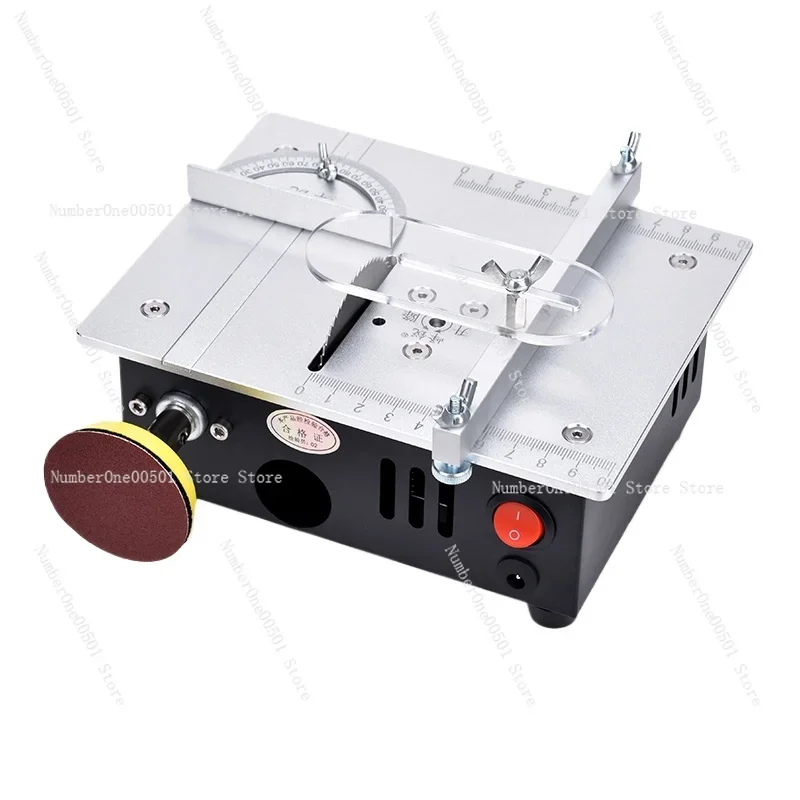 

S6 precision lifting micro table saw DIY acrylic PCB aluminum alloy cutting machine mini model small electric saw
