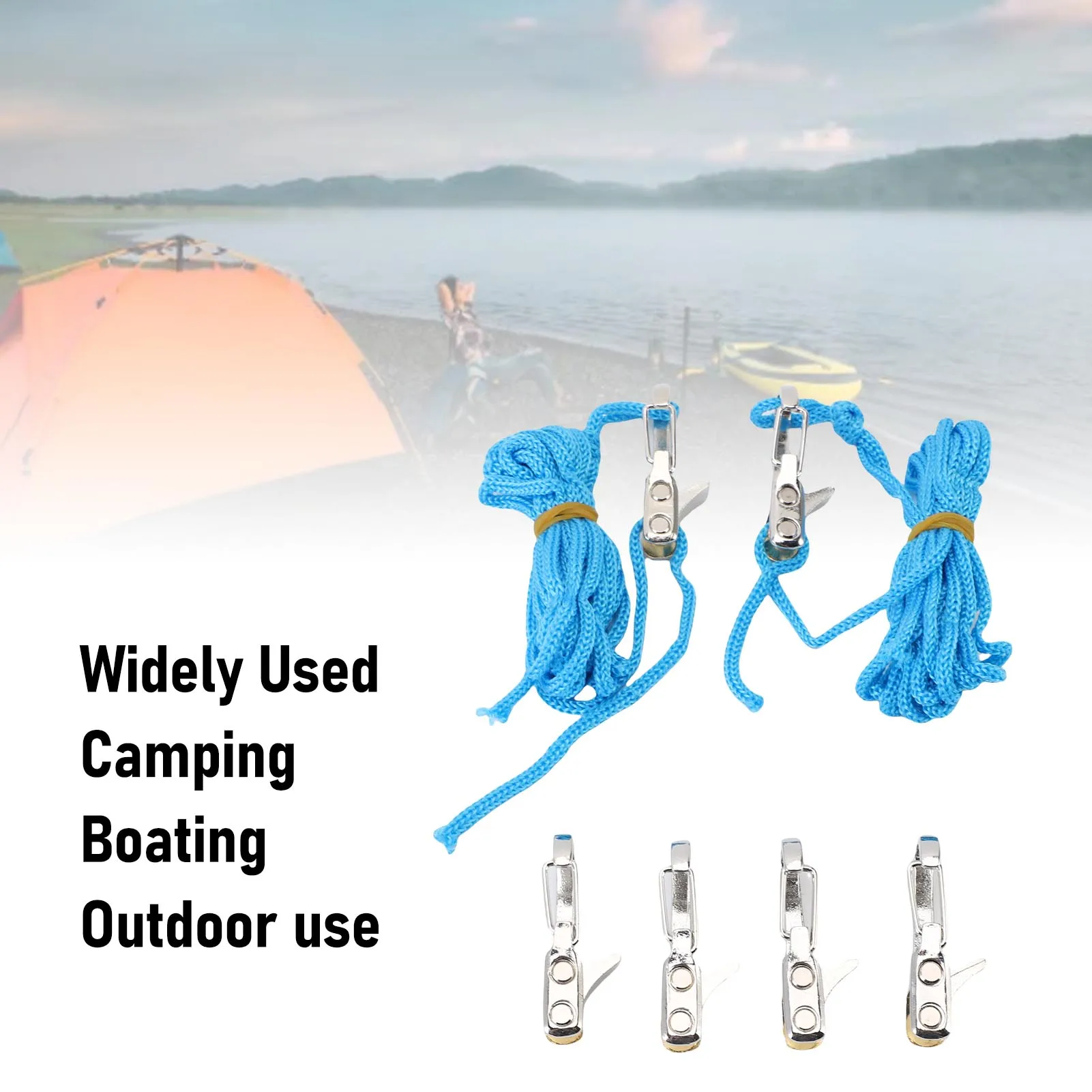 Rope Tensioner Cord Adjuster Nylon Easy Control Secure Fixation Anti Corrosive Rope Adjuster Rope Tightener for Camping Boating