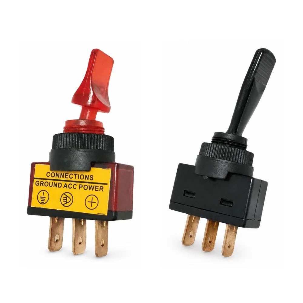 Automotive Toggle Switch 3 Pin ON-OFF With Lamp 12V 20A Led Light ASW-14D ASW-13D ASW-13D-101/103