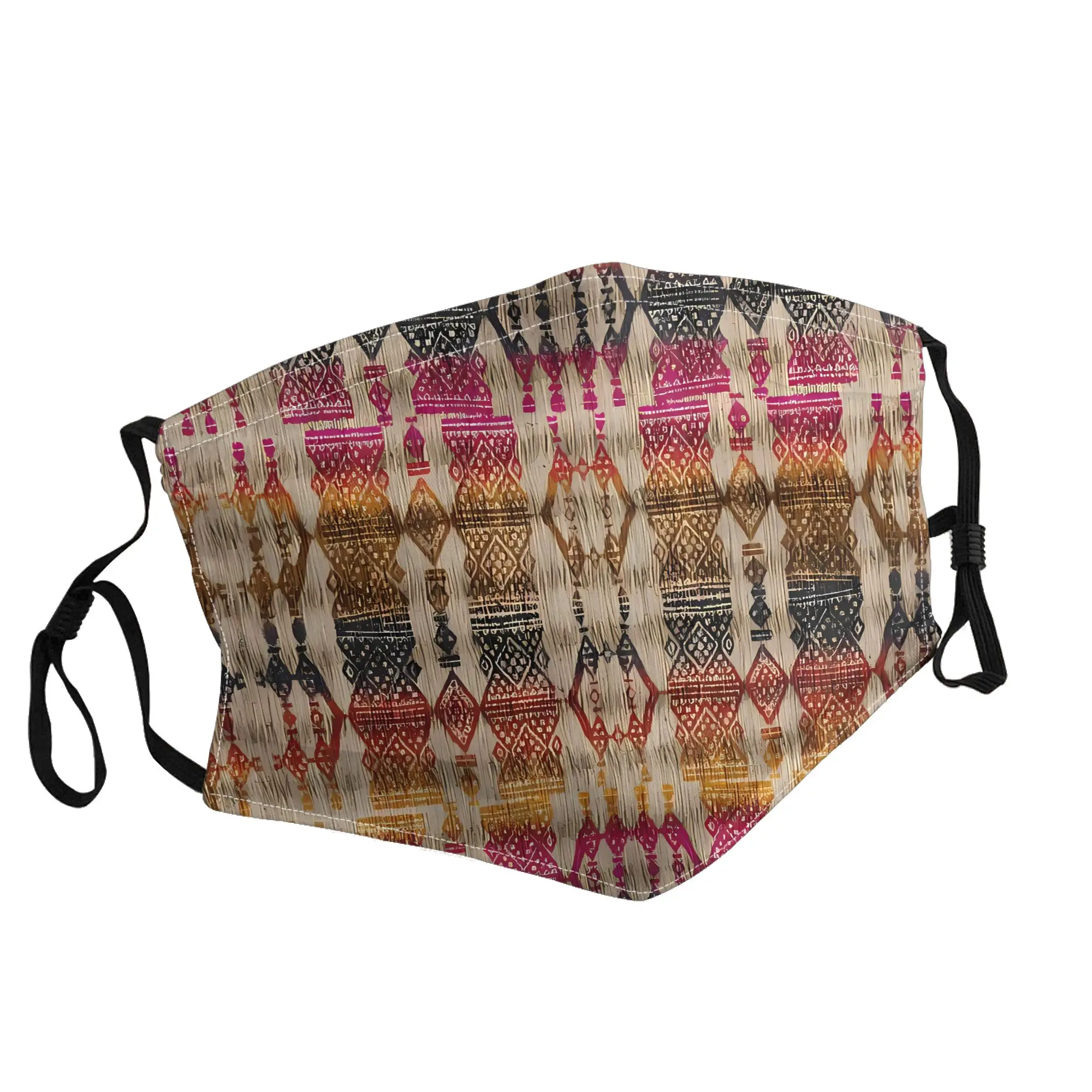 

African Kente Mask Unisex Outdoor Fashion Printed