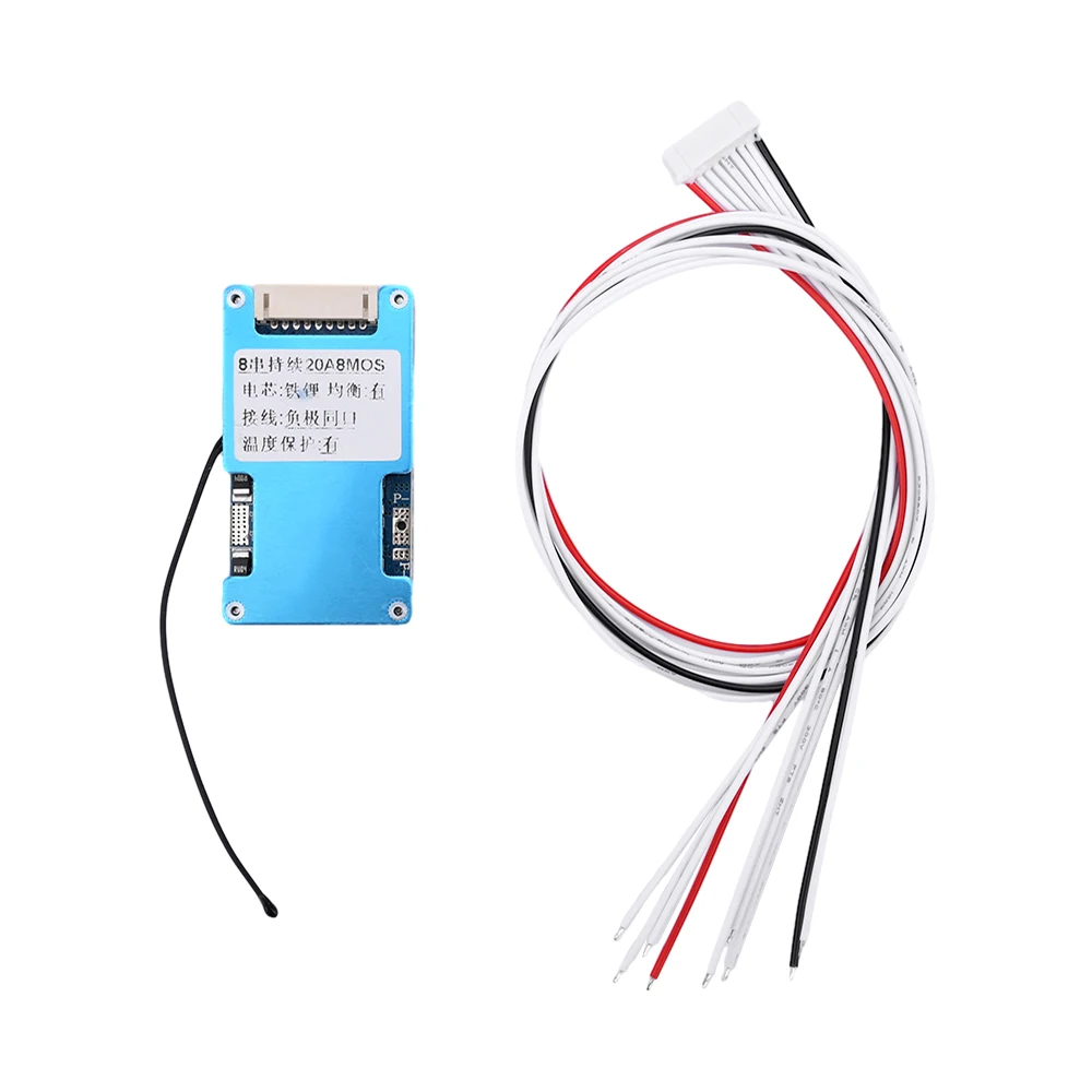 لوحة حماية شحن بطارية فوسفات الحديد الليثيوم ، 8S ، 15 A ، 20 A ، 25A ، وحدة التعادل النشطة ، التحكم في درجة الحرارة ، نفس المنفذ ، BMS