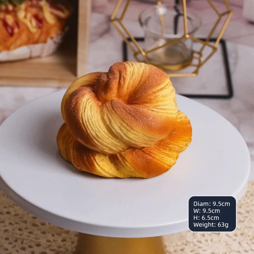 Realistic Slow Rebound Squeeze Bread Donuts PU Simulation Bread Stress Relief Soft Pinch Photography Props