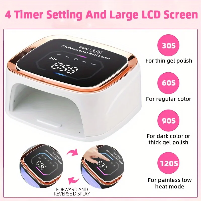 108 W Akumulatorowa suszarka do paznokci UV LED z 36 koralikami Bezprzewodowa lampa do manicure i utwardzania wszystkich żelowych lakierów do paznokci w domu DIY Salon