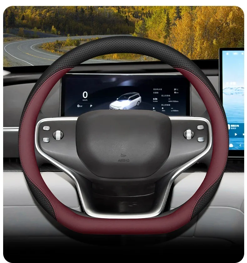 Neu für Kia Sportage NQ5 2025 2026 Lenkradbezug aus perforiertem Napa-Leder, D-förmiger Lenkradschutz – Detail 11