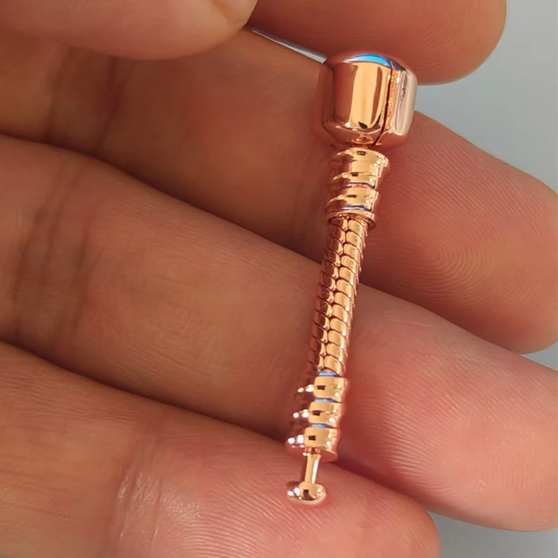 

HOT 925 Silver Rose Gold Bracelet Extender Fit Original Charm 3cm Bracelets Lengthen Lady Jewelry Making Gift