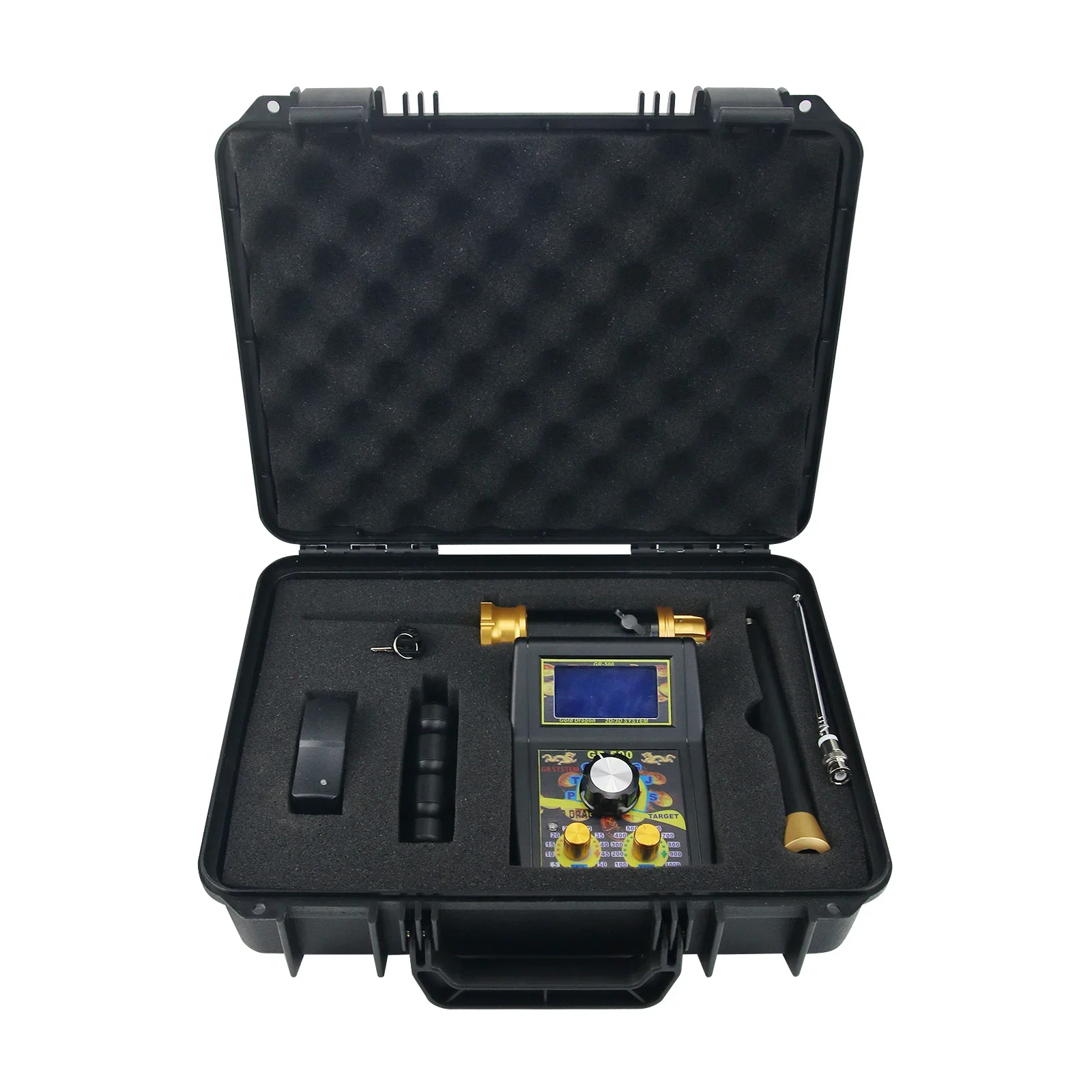 HamGeek GR-500 Gold Detector 4.3-inch Thin Film Transistor Remote Metal Detector with Carry Case