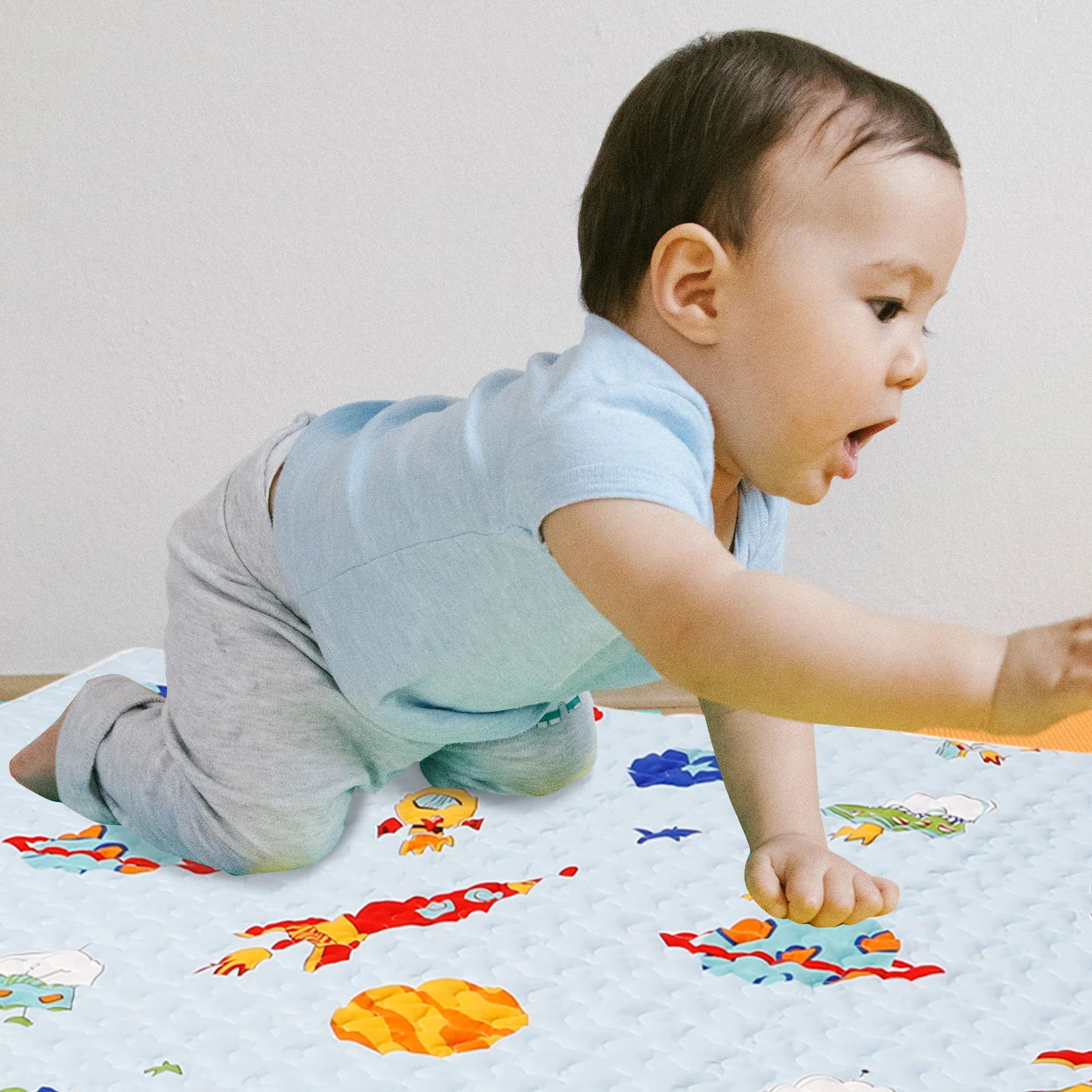 

Cartoon Baby Play Mat Soft Comfortable Crawling Area Large Baby Playmat for High Chair Floor Splash Protector Infant Play Mat