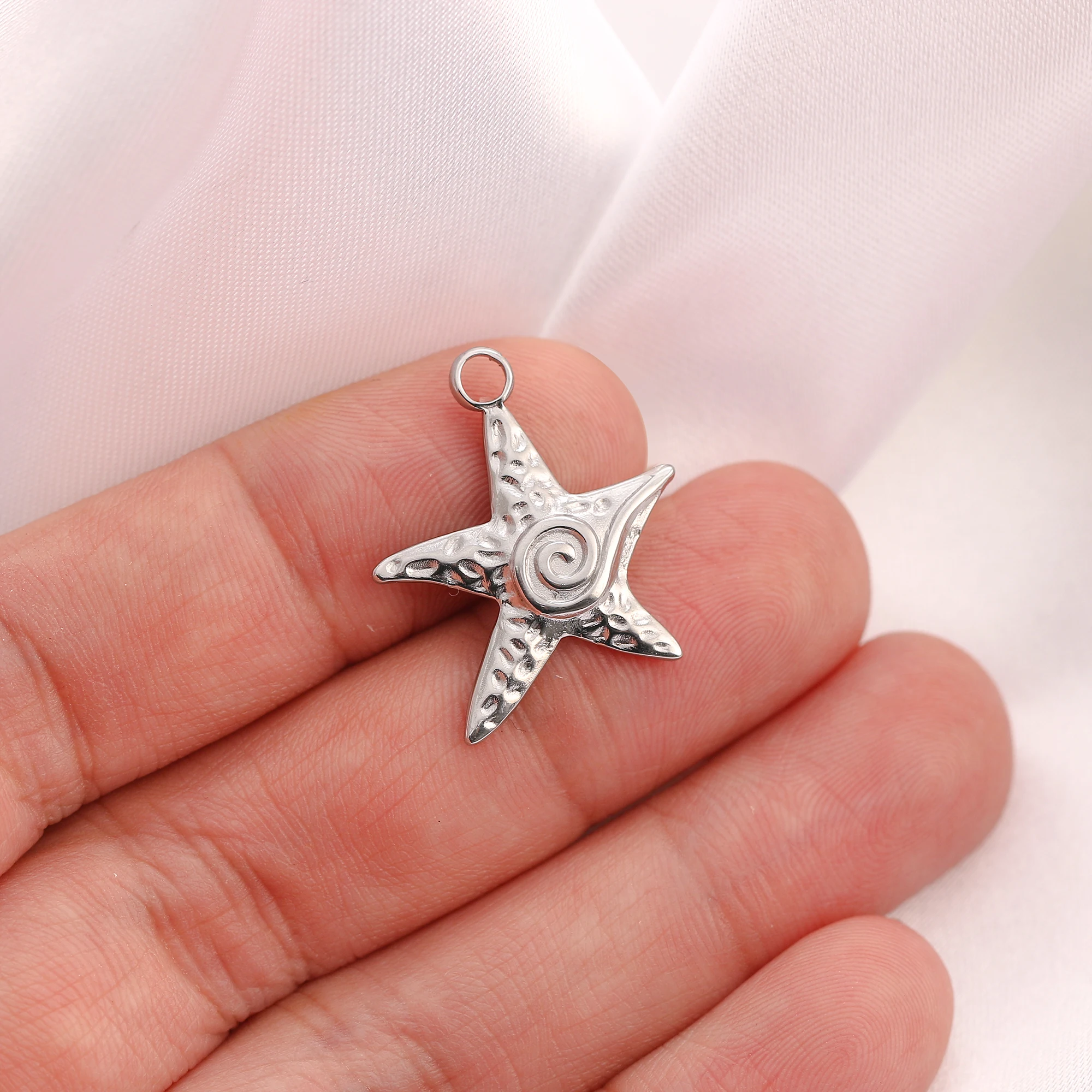 3PCS Edelstahl Charms Ozean Serie Tier Seestern Anhänger Fit Original Armband Halskette DIY Schmuck Machen Zubehör – Detail 7