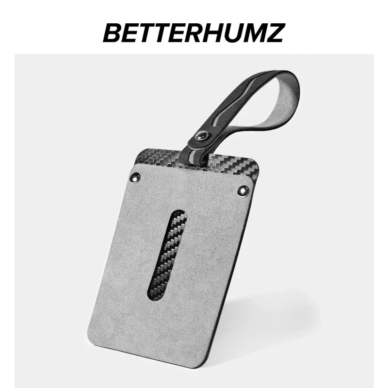 Betterhumz for Tesla Model 3 Model Y Made of Alcantara Key Induction Card Holder Cover Protector Case Keychain Trim Accessories