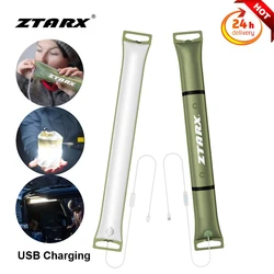 ZTARX Portable Inflatable Tube Light USB Charging Magnetic Foldable Tent Camping Light IP66 Waterproof for Swimming Pool Party