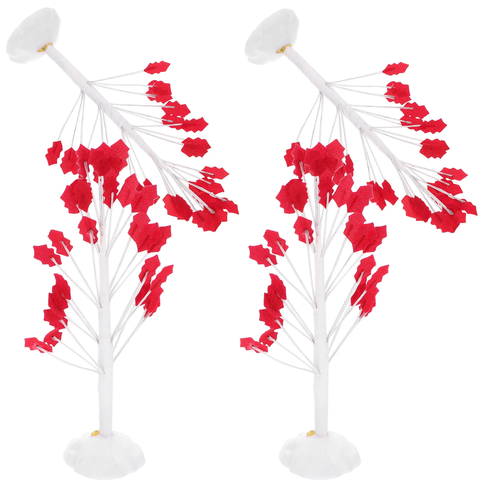 

4 Pcs Leaf Iron Wire Tree Decor Decoration 13CM DIY Iron Wire Tree Statue Home Desktop nament Non Fading Stable Bottom