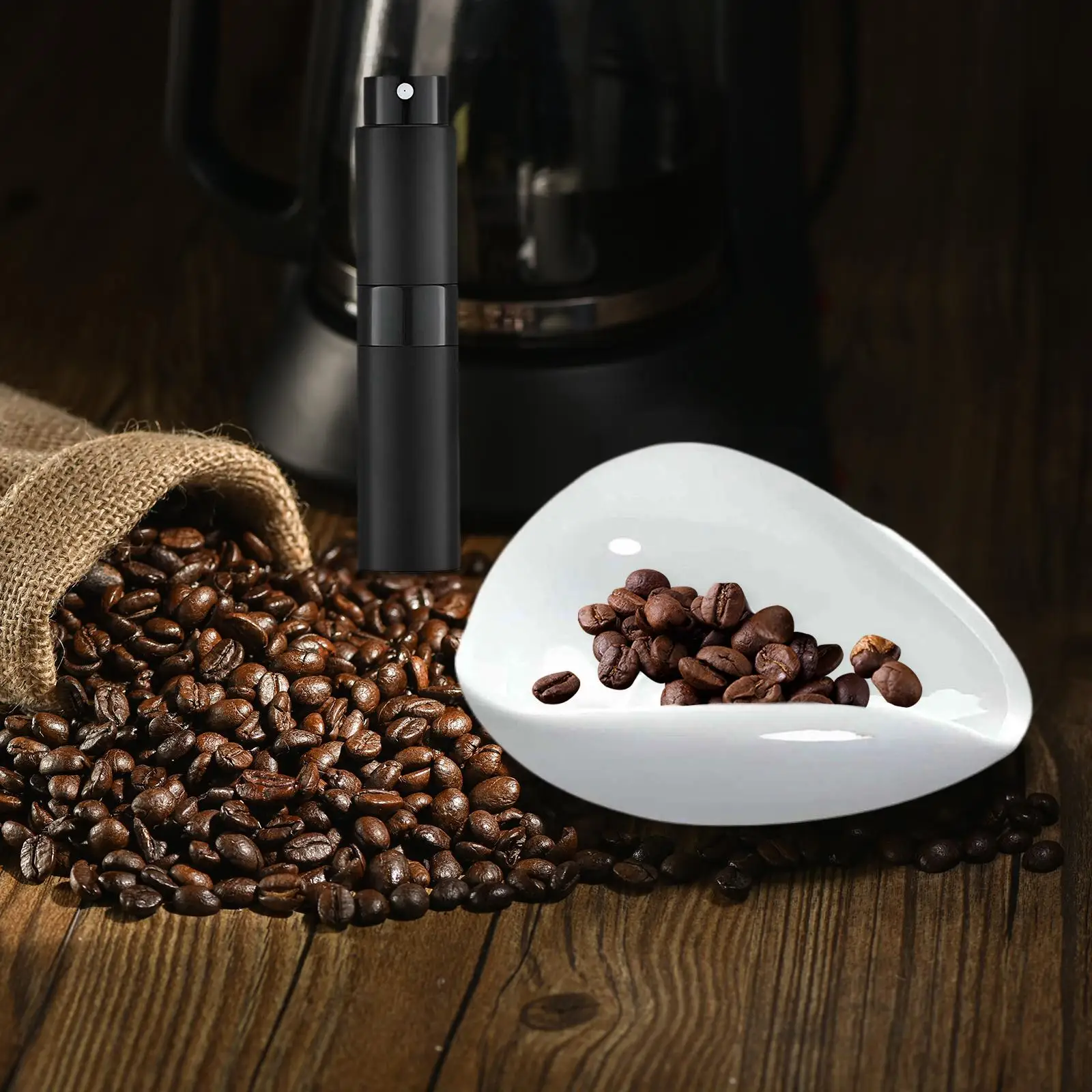 Multipurpose Ceramic Coffee Bean Weighing Tray Presentation Bowl Accessory for Bottom Tray Coffee Machine Home Restaurant Use