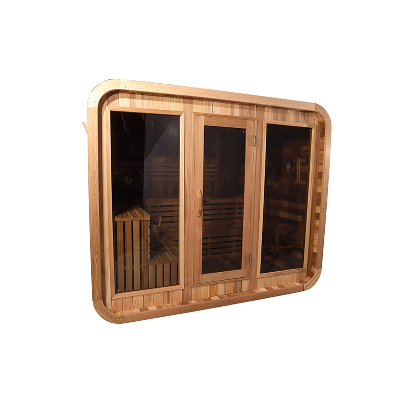 Smartmak Sauna Room 12 Person Wood Design Commercial Wooden Sauna and Shower Room