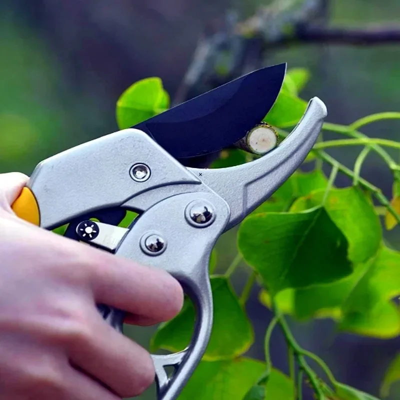 Premium Garden Scissors Clippers Pruners Ratchet Pruning Shears Work 3 Times Easier Tools for Trimming Rose Floral Tree