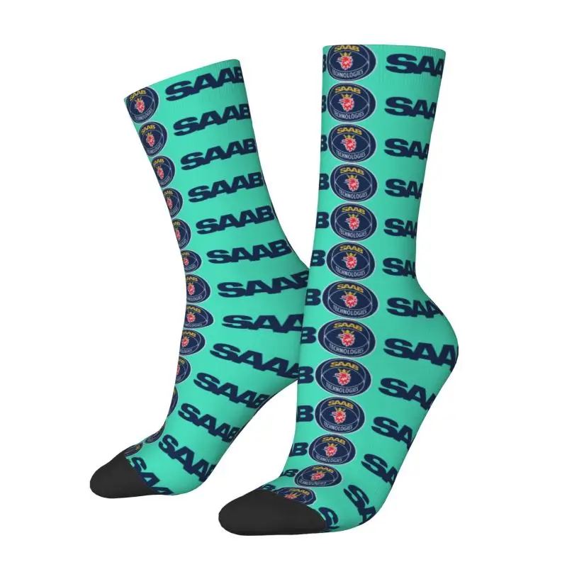 Custom Funny Men's Sweden Saabs Scanias Trucks Dress Socks Unisex Warm Comfortable 3D Printed Crew Socks