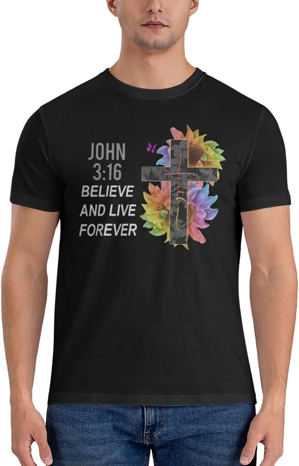 I Believe John 316 T-Shirt Vintage Short-Sleeve