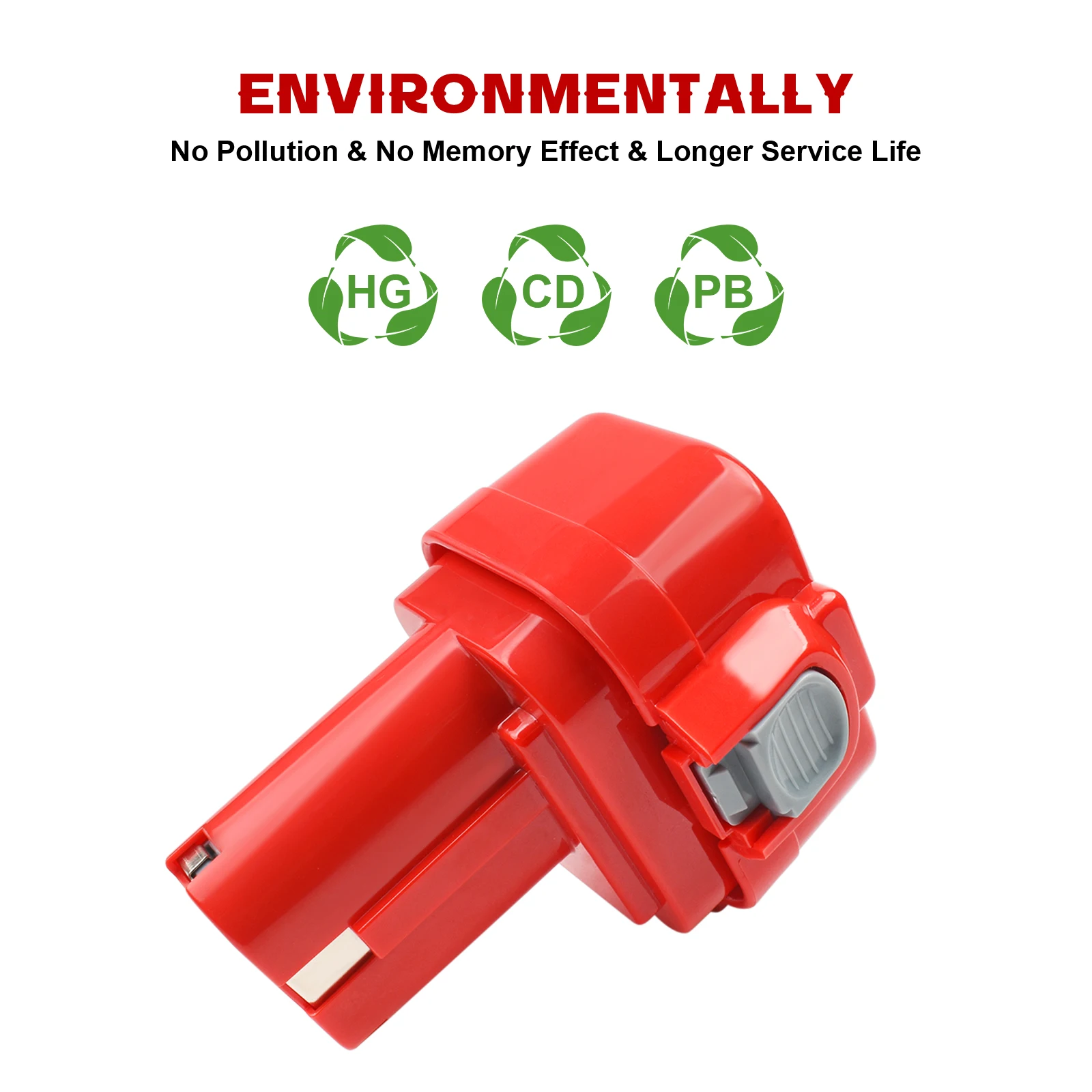 전동 공구 교체용 배터리, Makita PA09 9120 9134 9135 9135A 9102 6207D 6222D 6261D 6207D 192595-8, 9.6V 4000mAh