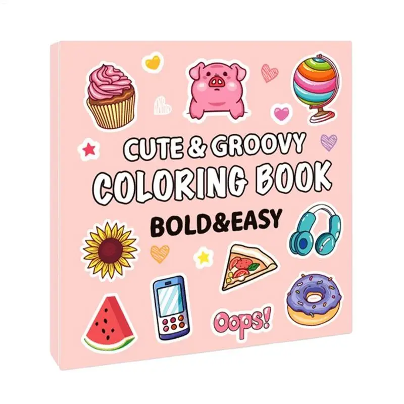 Libro para colorear para niños, libro de dibujo en Color para niños pequeños, libro de pintura divertido portátil con 40 páginas, libros para colorear de dibujos animados para niños 4