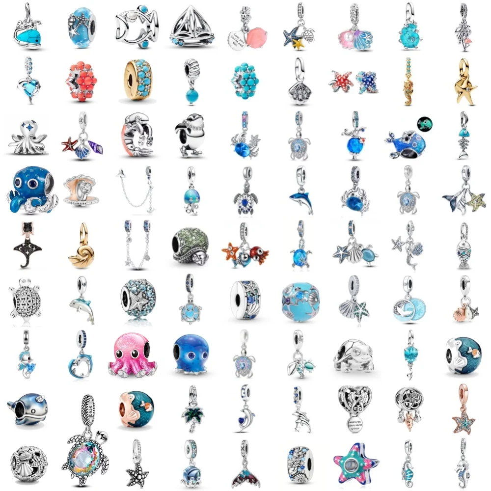 

Изящные морские шармы: дельфин, кит, морской конек, черепаха, морская звезда. Подвески из серебра 925 пробы. Подходят для оригинальных браслетов. Для самостоятельного изготовления украшений. Подарок.
