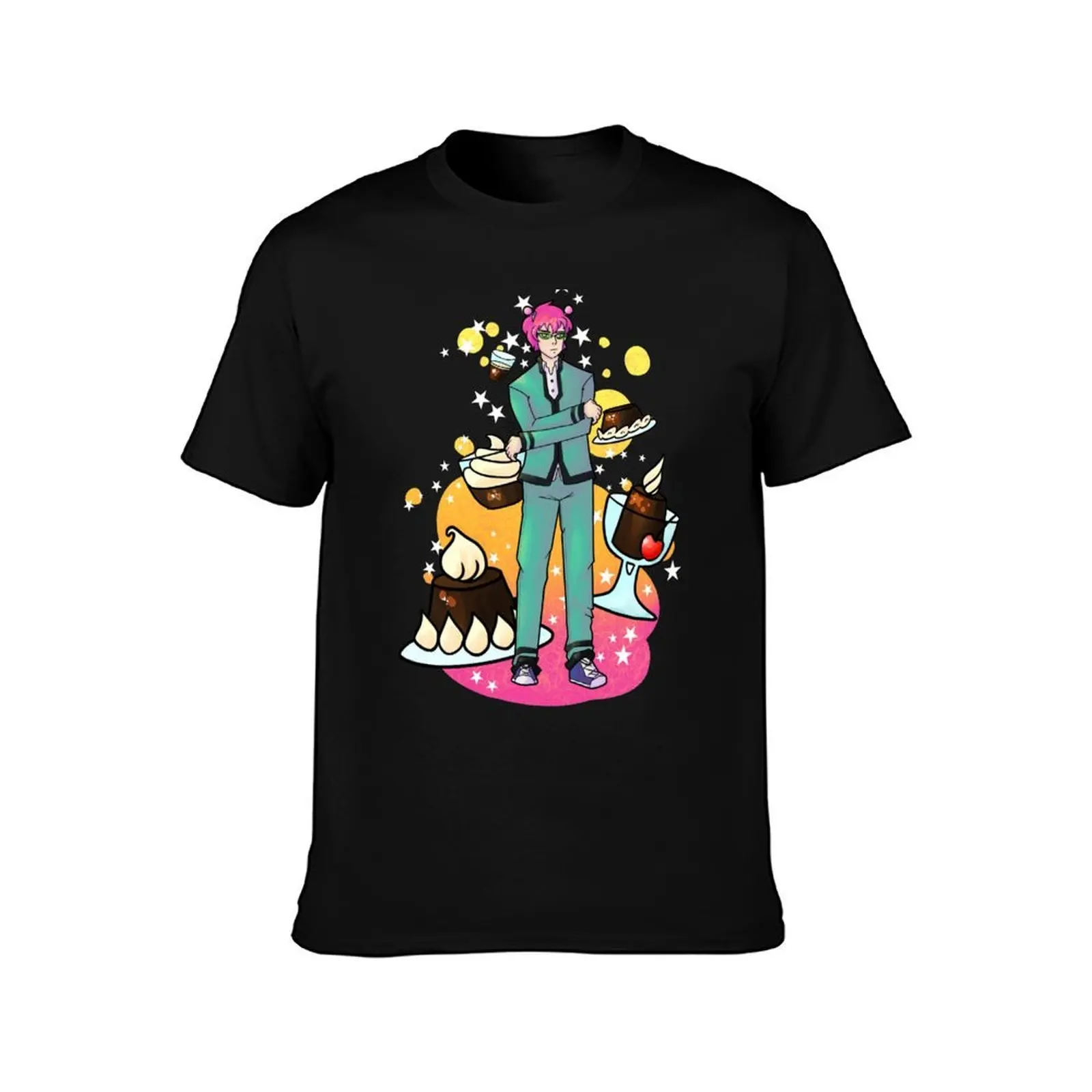 Saiki and Coffee Jelly OTP T-Shirt Work Outdoor Short Sleeve Tee T-Shirt