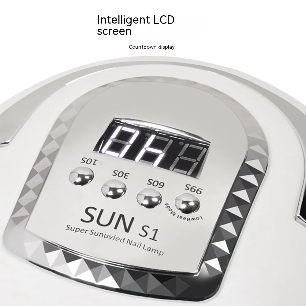 ماكينة علاج بالضوء على شكل قطعة أظافر بمساحة كبيرة ، مصدر إضاءة مزدوج بإضاءة ليد ، ماكينة مانيكير سريعة الجفاف ، خرزات مصابيح ، من من من من من نوع W