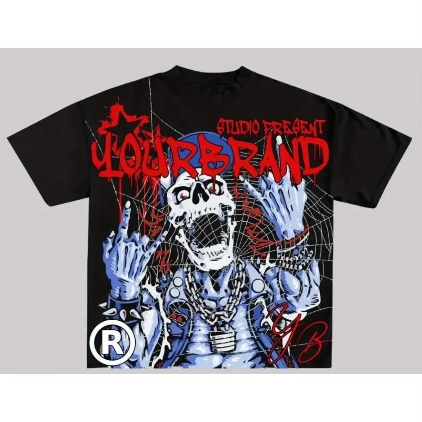 

Мужская футболка в стиле хип-хоп Y2K из плотного хлопка 220 г с ретро-узором, новая летняя модная мужская и женская уличная одежда в стиле ретро