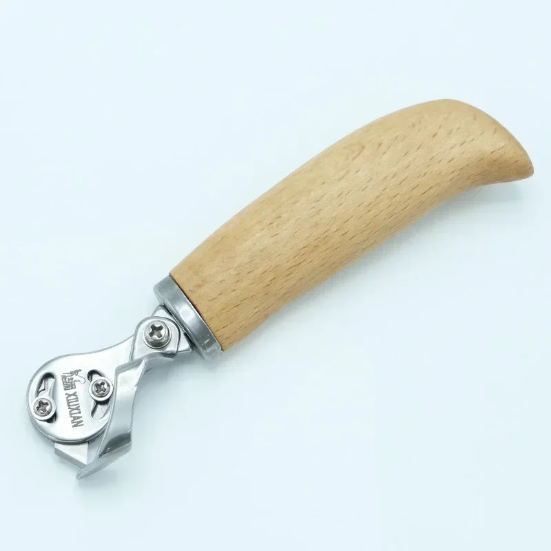Carbon Steel Leather Trimming Knife Multi-Function Equidistant Trimming Handmade DIY Leather Making Tool for Craftsmen