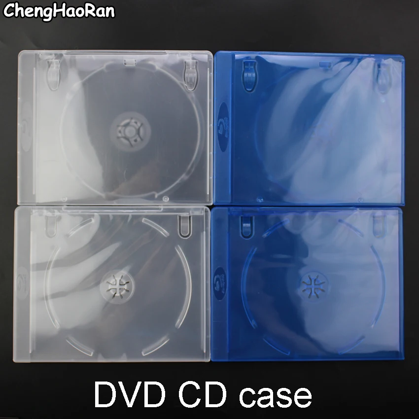 

ChengHaoRan 1pcs Portable Ultrathin Standard DVD Case Transparent CD Package Portable CD Storage Organizer Box Album Box Cases