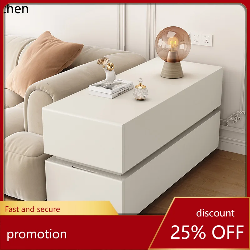 CZ Side Cabinet Solid Wood Ultra Narrow Side Cabinet Minimalist Floor Side Table