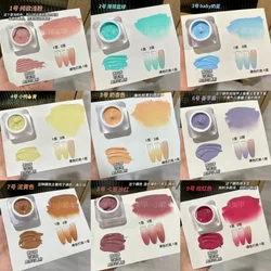 Washable Patting Gel 9 Colors Can Be Painted Dabbing Powder 6g Cans Patting Gel High Saturation Gradient Natural and Delicate