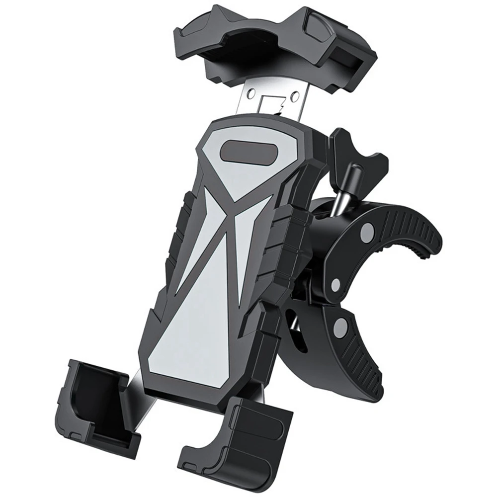 Bike Phone Holder Bicycle Mobile Cellphone Holder for iPhone Samsung Xiaomi Motorized Navigation Bracket Gray