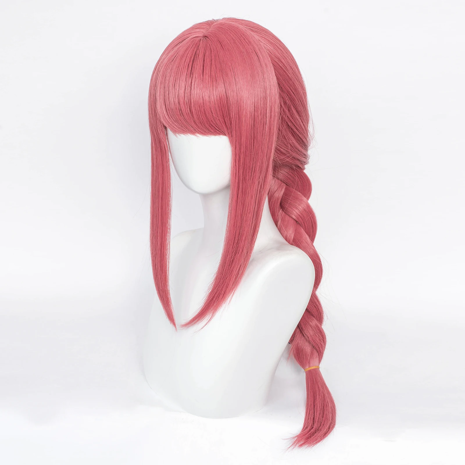 Ranyu Anime Cosplay Pruik Lang Rood Synthetisch Roze Hittebestendig Haar Pruik Voor Feest