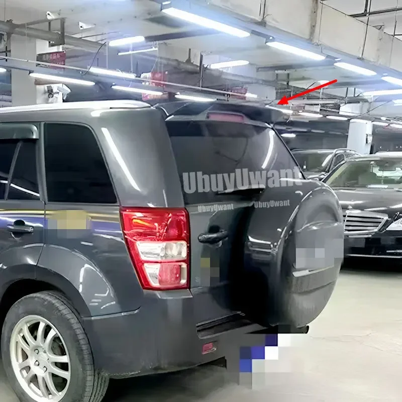 Für Suzuki Vitara Spoiler aus ABS-Material unlackiert / glänzend schwarz / Carbonfarbe Heckspoiler Grundierungsfarbe Grand 2009-2012 – Detail 6