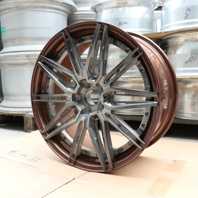 New Custom Two-piece Polished Forged Aluminum Alloy Wheel Hubs Offset 20mm 25mm 30mm 100mm Universal Fitment 5-Year Warranty