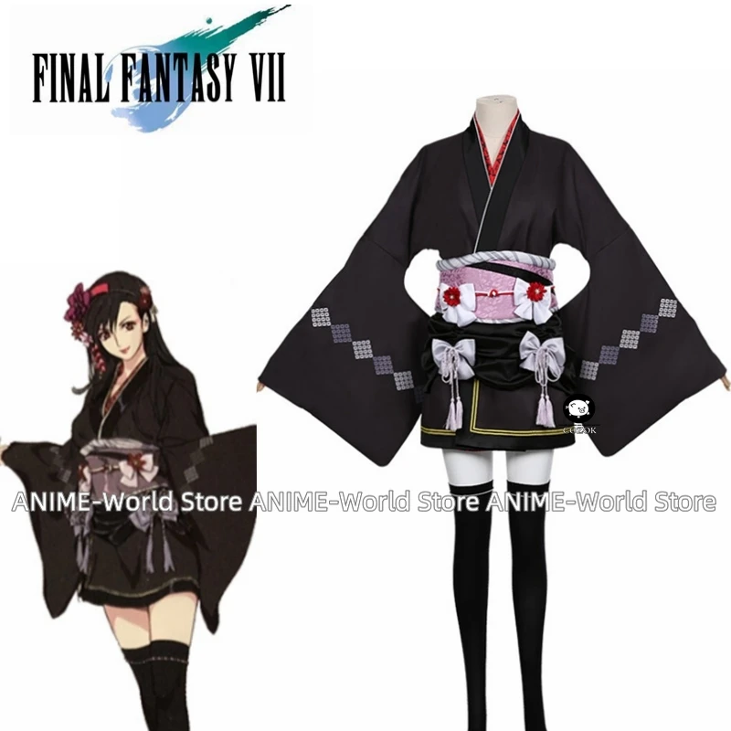 

Final Fantasy VII:7 Remake the Honeybee Inn Tifa Lockhart Cosplay Costume Exotic Kimono Gown Dress