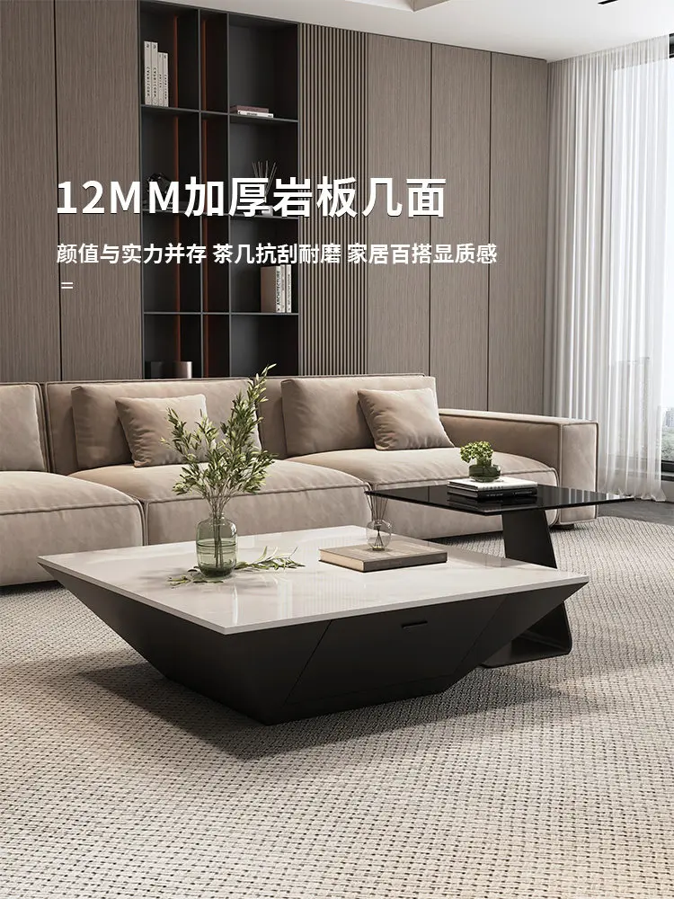rock slab coffee table with storage small apartment inverted triangular square coffee table