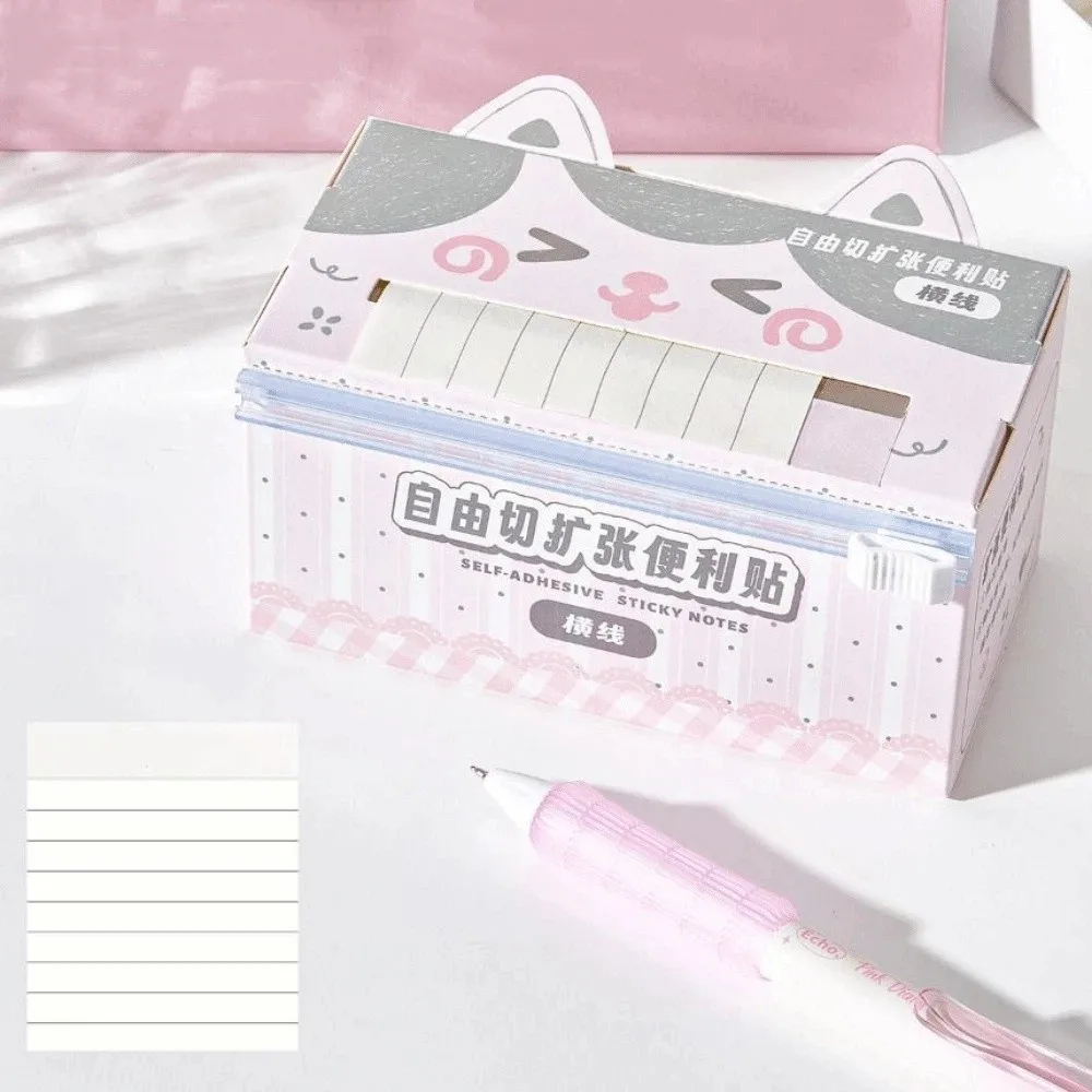 Afbeelding 6: Draagbare Kawaii Uittrekbare Sticky Notes Creatief Uittrekbaar Vierkant Schrijfblok Vrij te knippen Zelfklevende Cartoon Notitieblokken Cadeau