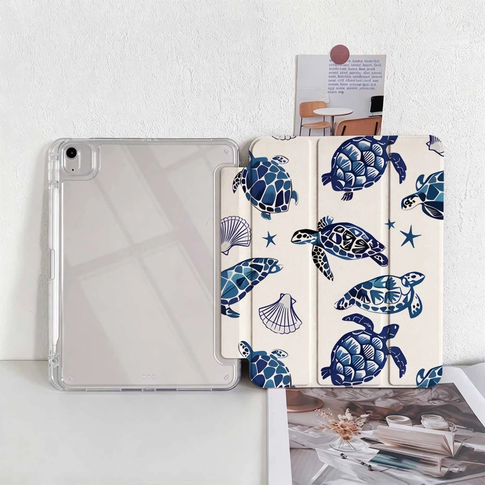 Gentle Long Hair Schoolgirl For iPad Pro 11 12.9 13 A16 M2 M4 M3 M5 9.7 10.2 5/6/7/8/9/10/11th Mini Air 3 4 5 6 Tablet Case 6