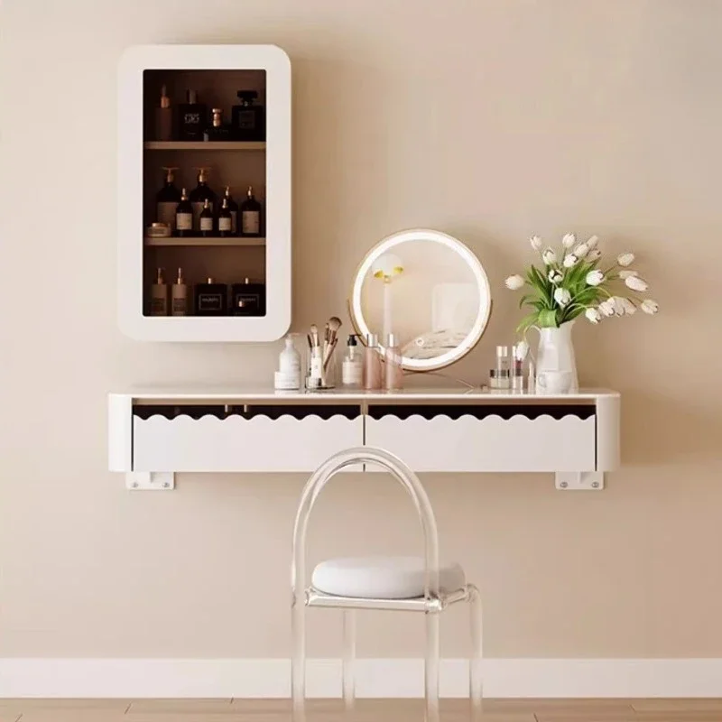Suspended Dresser Computer Table Storage Makeup Makeup Vanity Dressing Table Toiletries Desk Dressers Drawers