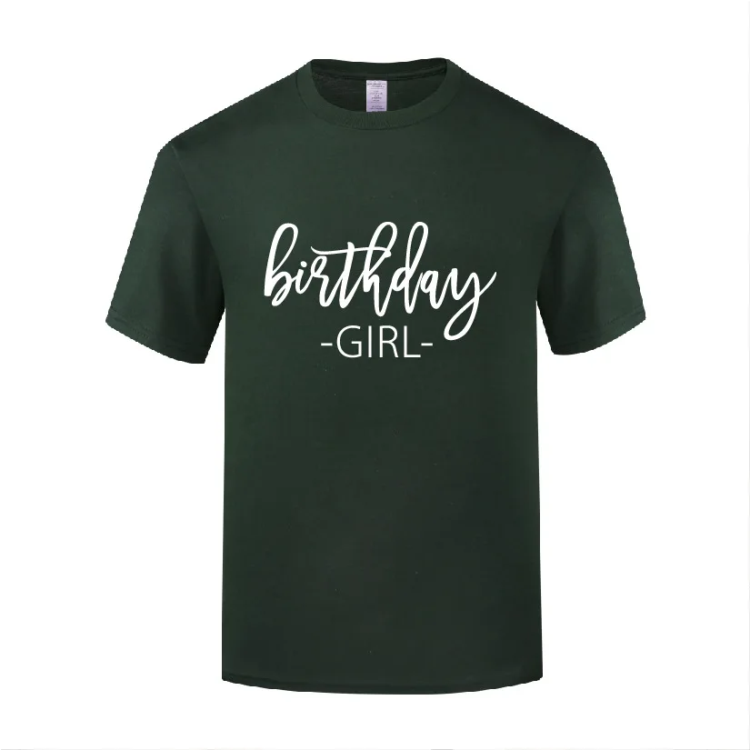 Funny Cute Birthday Girl Cotton T Shirt Printed Men O-Neck Summer Short Sleeve Tshirts XS-3XL Tees