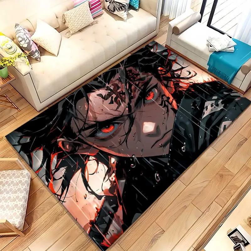 Demon Slayer Kimetsu no Yaiba Tanjiro Nezuko Anime Non-Slip Area Rug for Living Room,Bedroom Carpet Mat for Sofa,Home Decor Gift