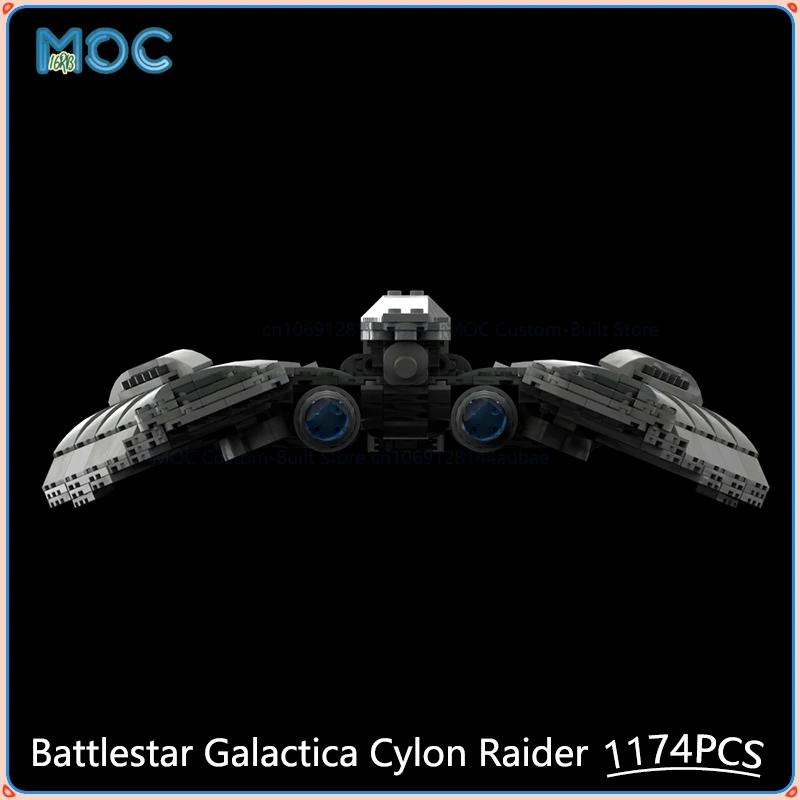 MOC Building Blocks Battlestar Galactica Cylon Raider Model DIY Assemble Bricks Collection Creative Display Toys Gifts 1174PCS
