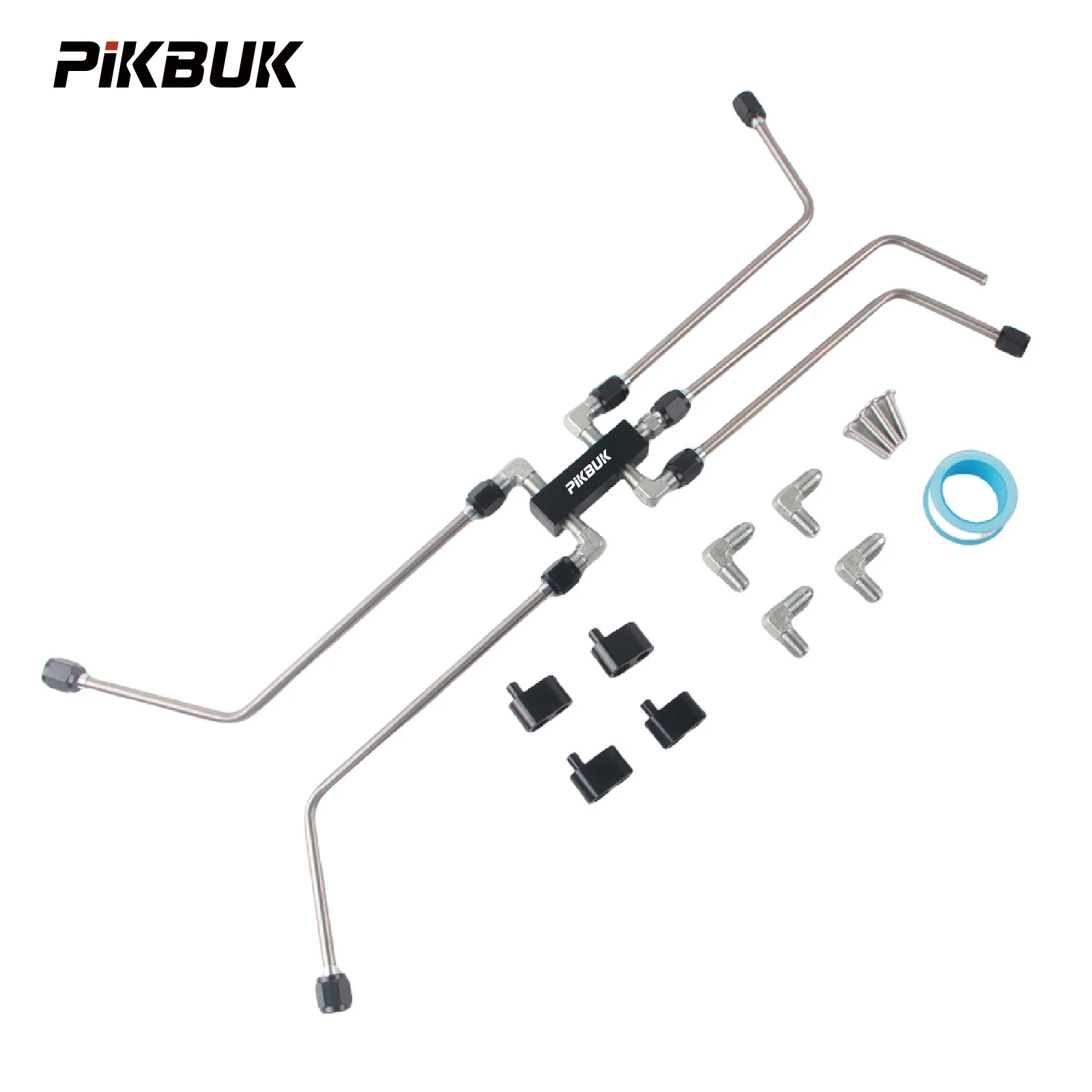 PIKBUK AN4 LS Stainless Coolant Crossover Steam Vent Kit Compatible With For LS1  LS2 LS3 LS9 LS7 LS6 LSX Engines