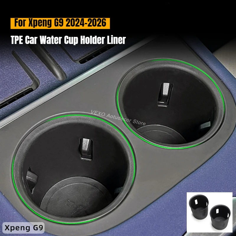 

‌ Для Xpeng G9 2024-2026: Держатель для стаканов из TPE для электромобилей, подставка для напитков на центральной консоли, защитный коврик от пыли