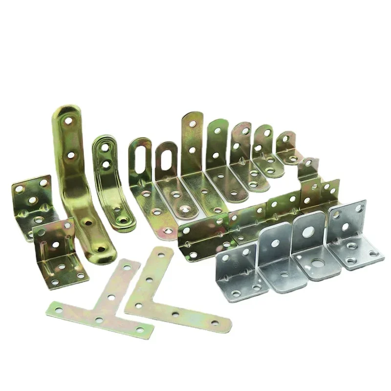 5pcs Thickened cold rolled steel Angle iron laminate L - type right Angle code furniture hardware link pieces corner bracket