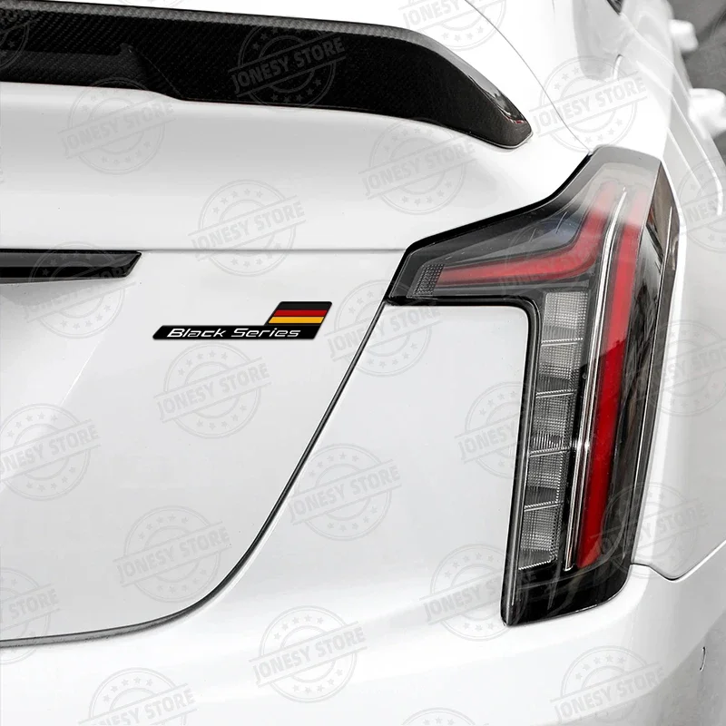 Auto Metal Black Series Logo 3D Badge Lettering Decals Trunk Sticker For AMG W204 W205 W126 W176 W212 C63 E63 S63 Car Styling